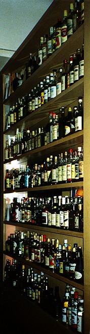 The impressively large rum collection at Comida y Ron, Vienna