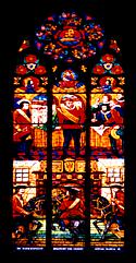 Vienna: the stained glass window of one of the churches