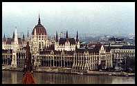 Budapest: a stereo photo of the parliament building