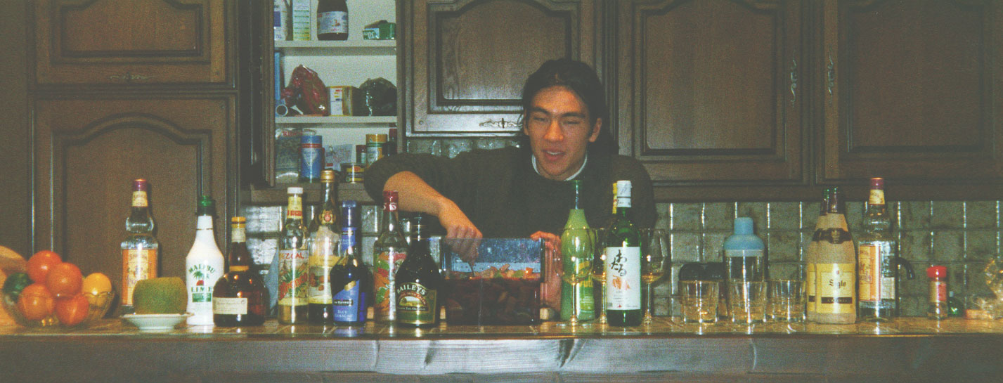 Takeshi making a batch of sangria