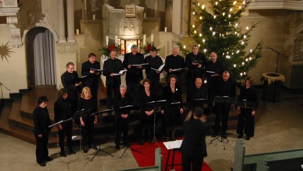 Performing renaissance polyphony in concert in Berlin in 2005