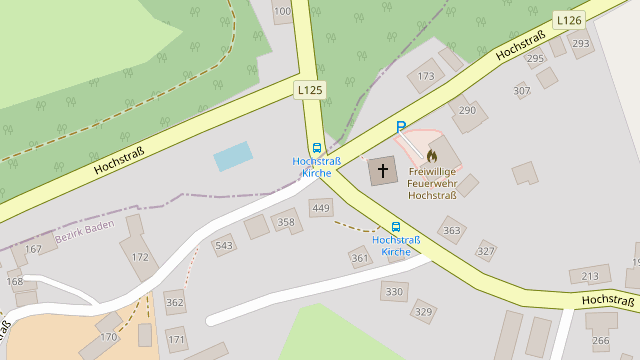 Street map of Hochstraß, Austria