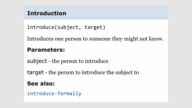 An API for introducing someone