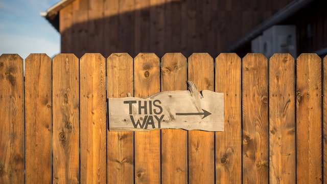 Sign giving directions