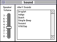 System 7 sound control panel