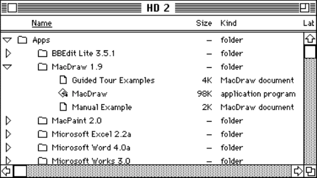 System 7 Finder window