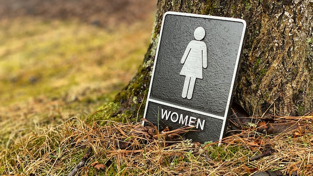 ‘Women’ toilet sign