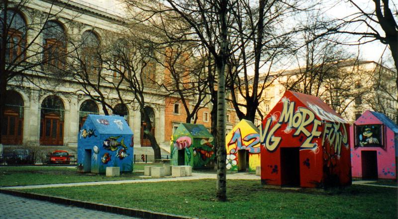 Vienna: childrens’ play houses on a square