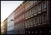 Vienna: all around town the facades seem to be smart, and often prettily decorated