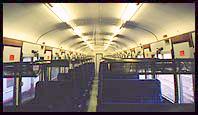 a carriage in an old British train