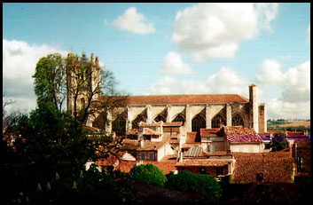 the cathedral in Condom, France