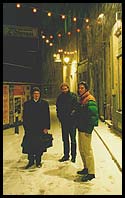 Peter, Angus and Takeshi on the way home from Chiggeri, rue du Nord, Luxembourg